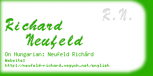 richard neufeld business card