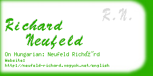 richard neufeld business card